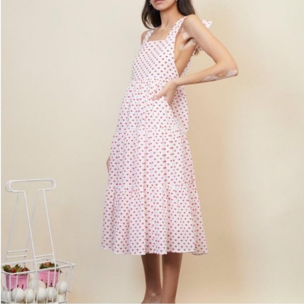Sister Jane Apron hearts open back bow dress Valentine’s Day